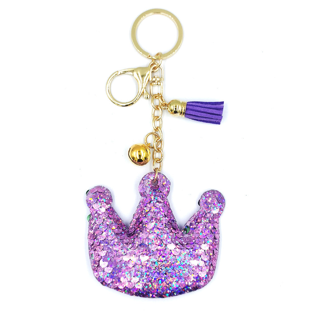 Wholesale Sequin Crown Metal Keychains
