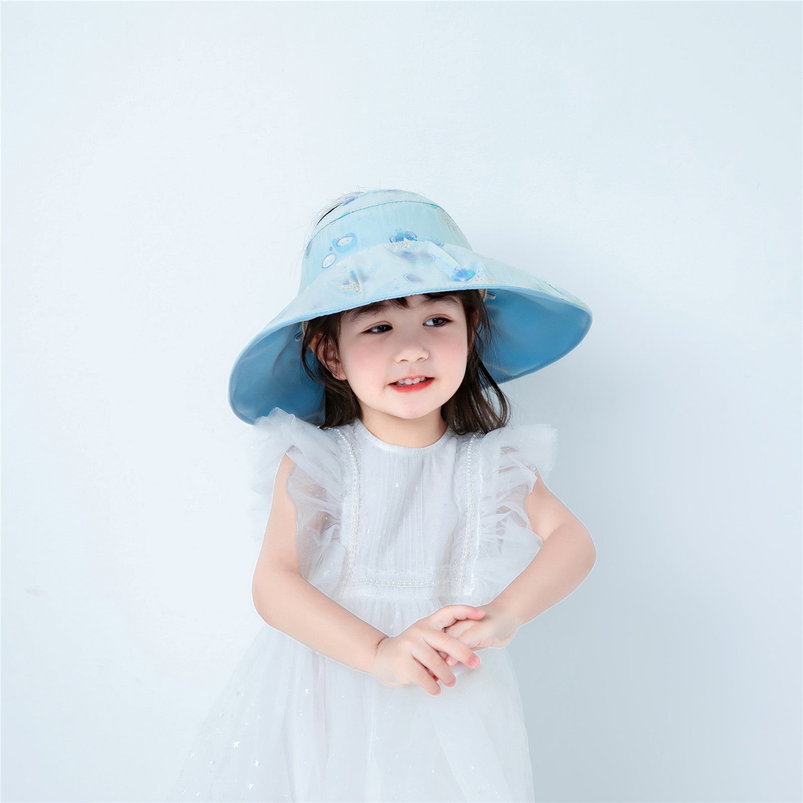 Wholesale Cotton Children's Bow Sunscreen Caps