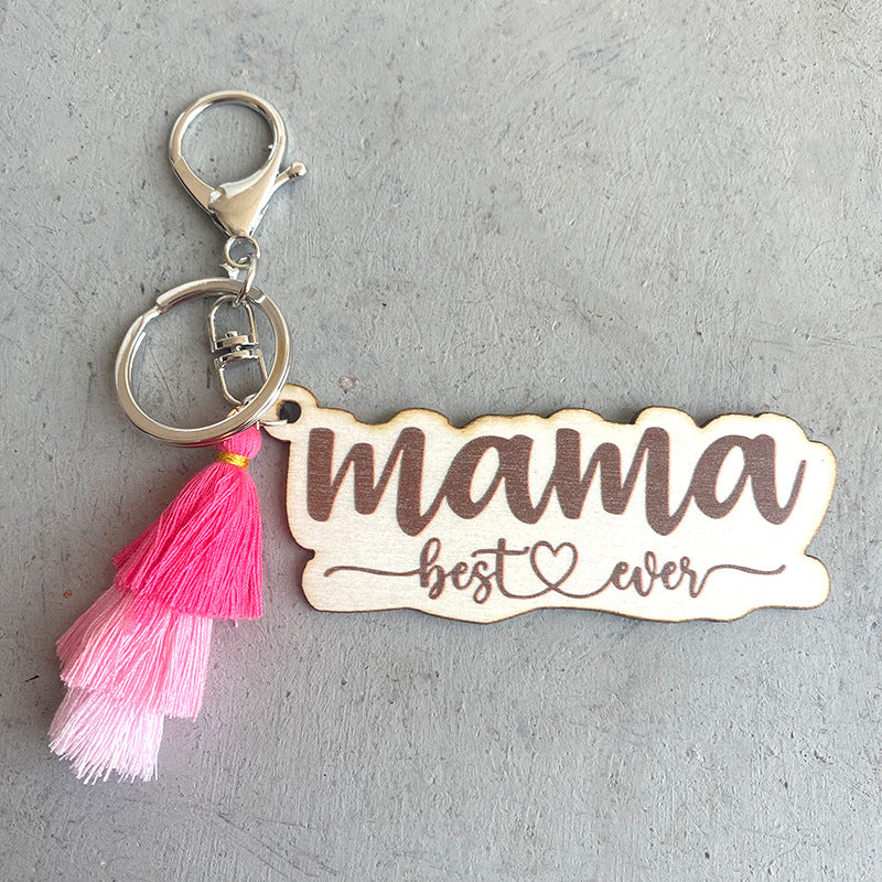 Wholesale Cotton Mother's Day Gift Tassel Keychain