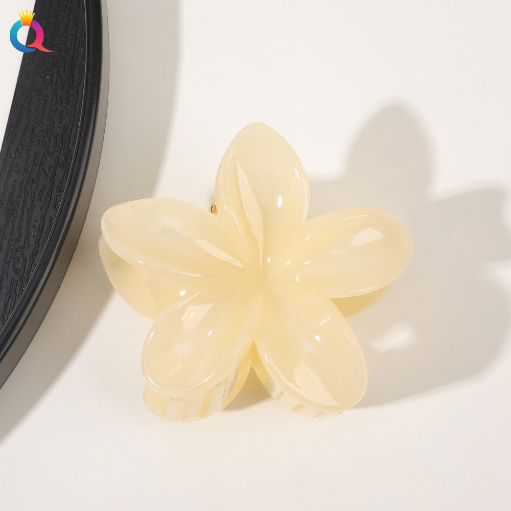Wholesale Solid Color Frangipani Grab Clips