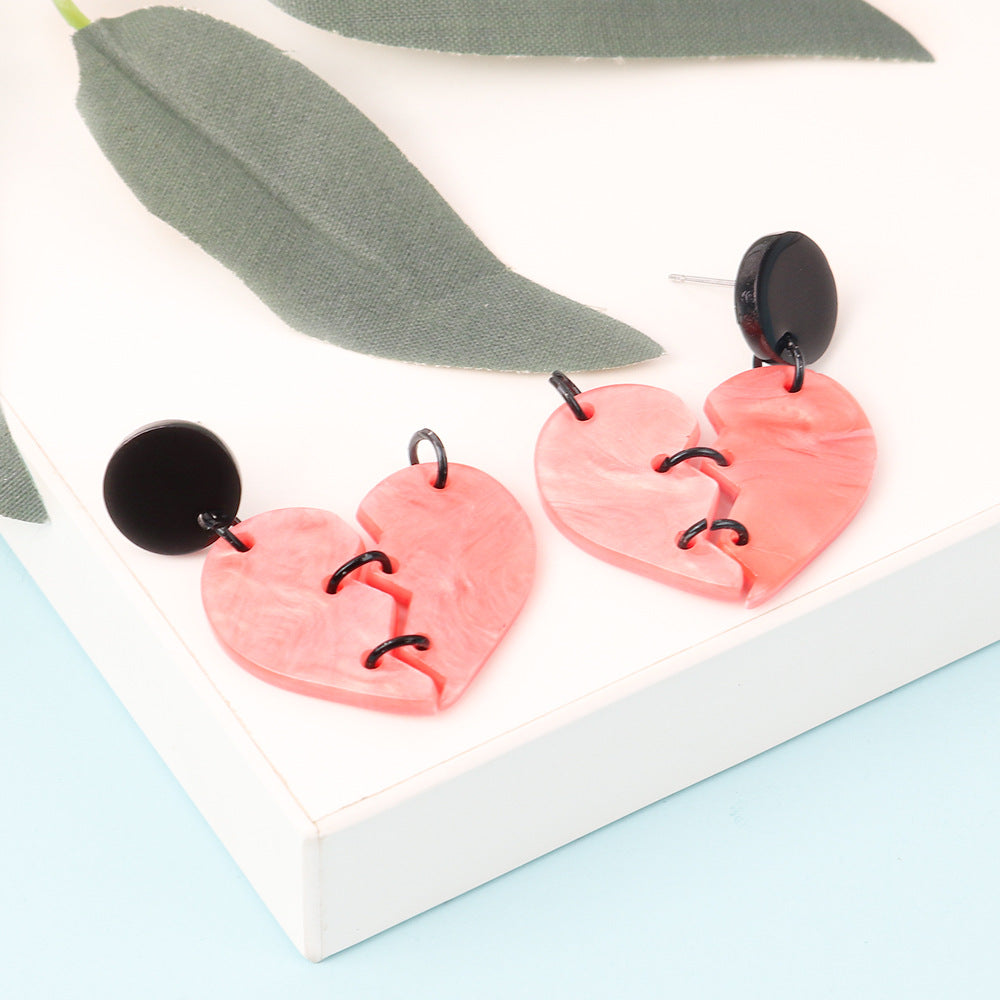 Wholesale Halloween Hearts Acrylic Earrings