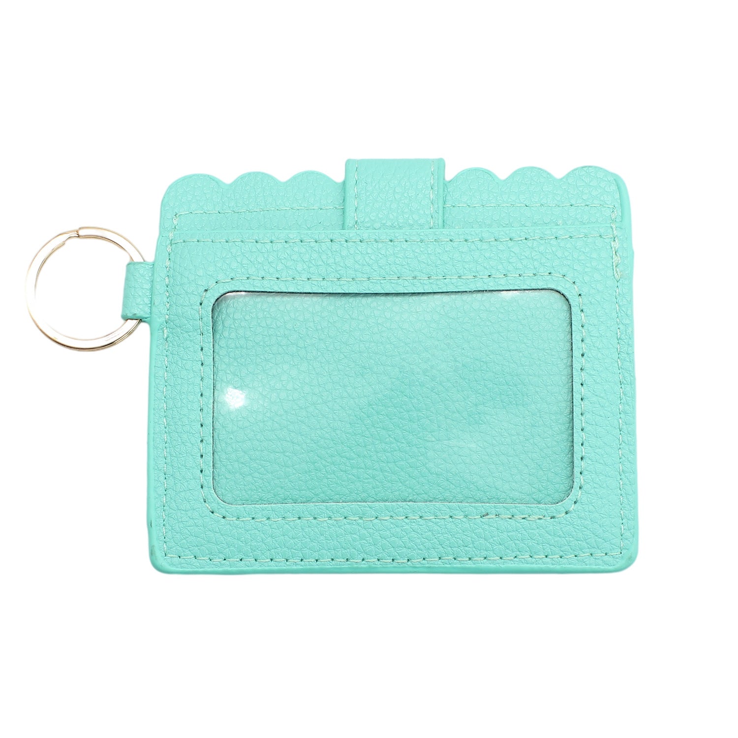 Llavero al por mayor del titular de la tarjeta del color sólido de la impresión del leopardo de la PU