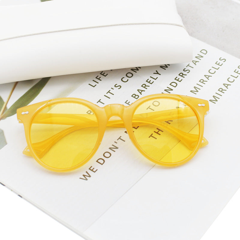 Venta al por mayor de gafas de sol redondas de marco pequeño para PC Vintage