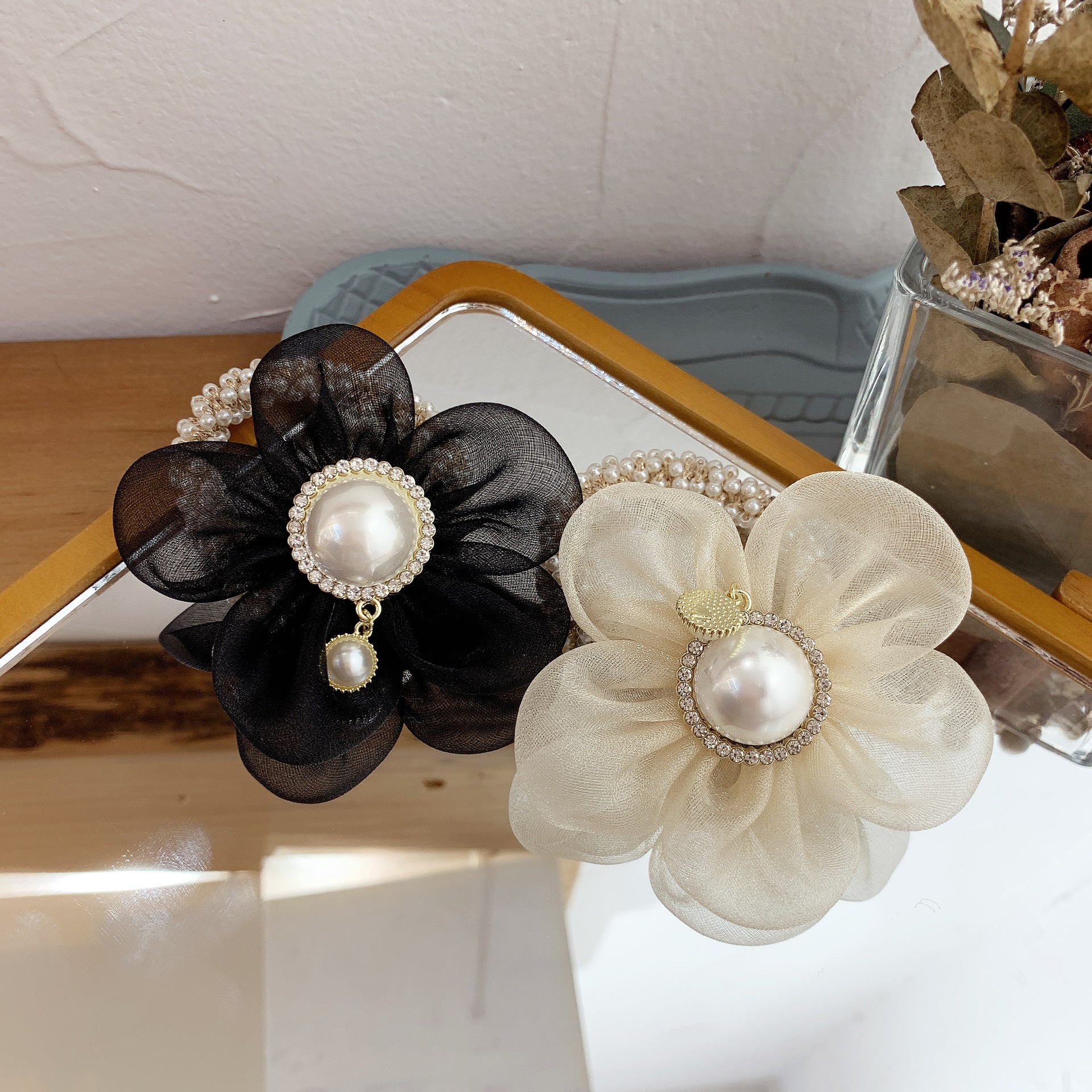 Cuerda De Pelo De Perla De Flor De Malla al por mayor