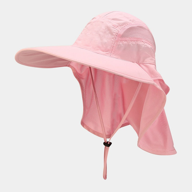 Wholesale Polyester Double-layer Mesh Shawl Sunscreen Hat