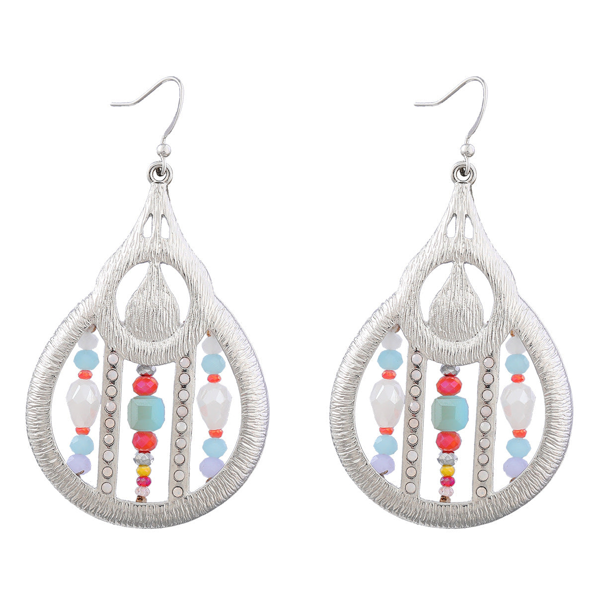 Wholesale Bohemian Drop Diamond Alloy Earrings