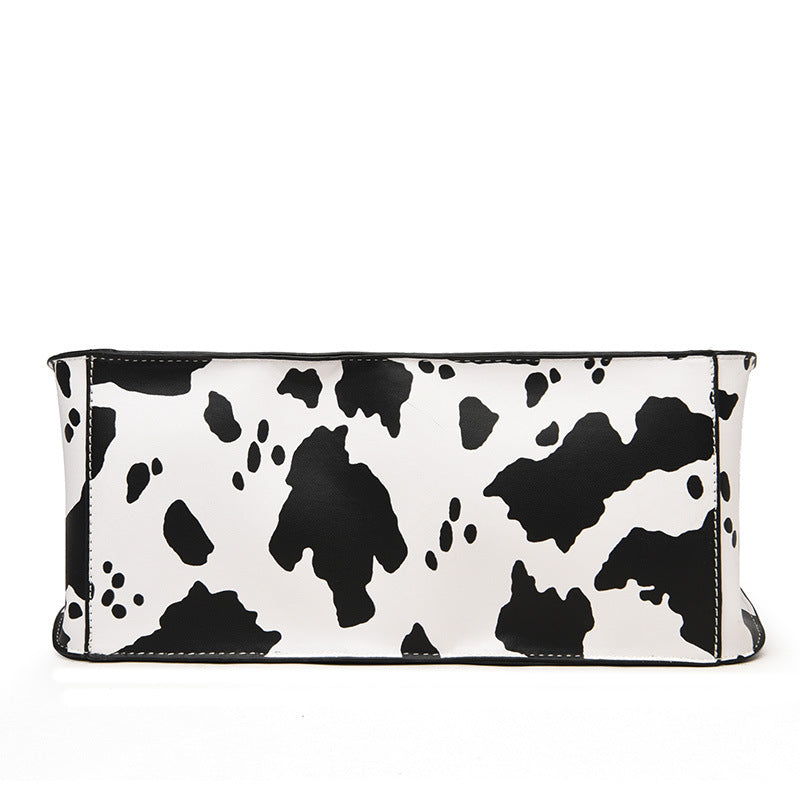 Wholesale PU Cow Print Comb Bag Set