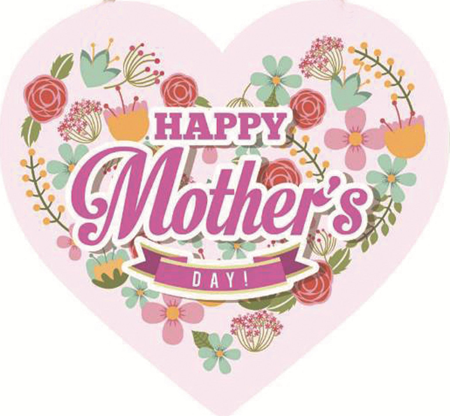 Venta al por mayor colgante de madera de la decoración del día de San Valentín del día de la madre