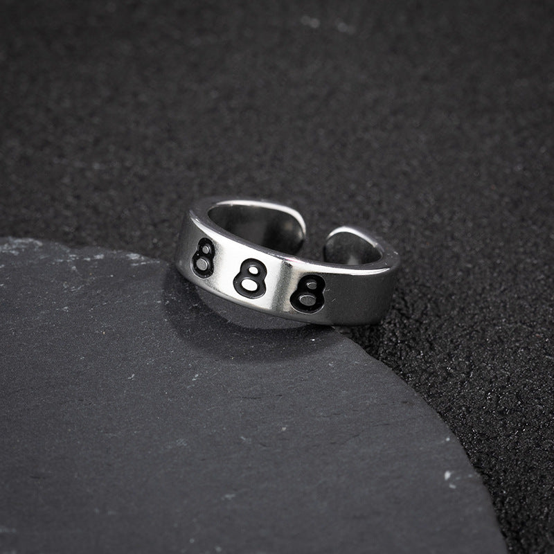 Wholesale Lucky Angel Numbers Stainless Steel Rings