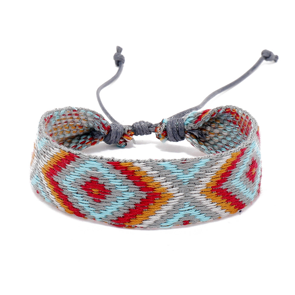 Wholesale Bohemian Vintage Argyle Cotton Bracelet