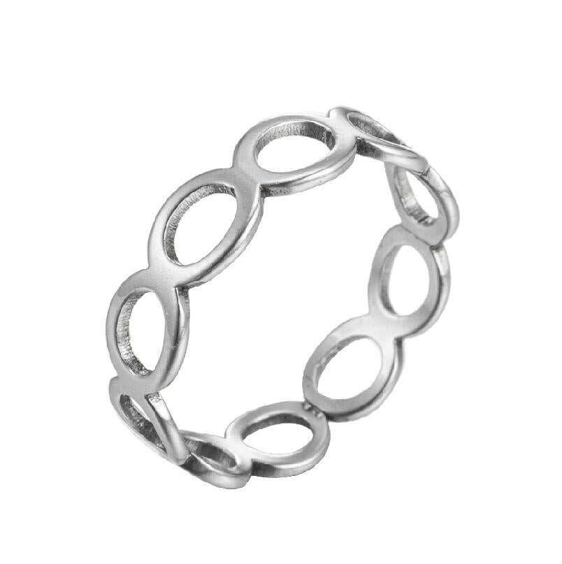 Wholesale Hollow Out Stainless Steel Cross Rings