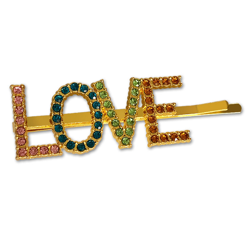 Wholesale Alphabet Gold Barrette Set