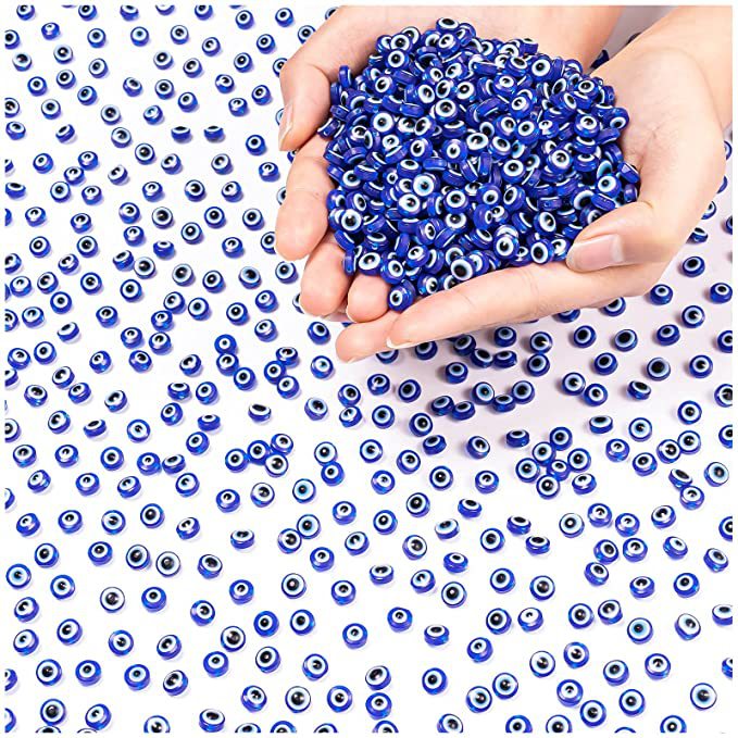 Venta al por mayor 200 unids/pack 8 MM 10 MM cuentas de resina de ojo de diablo