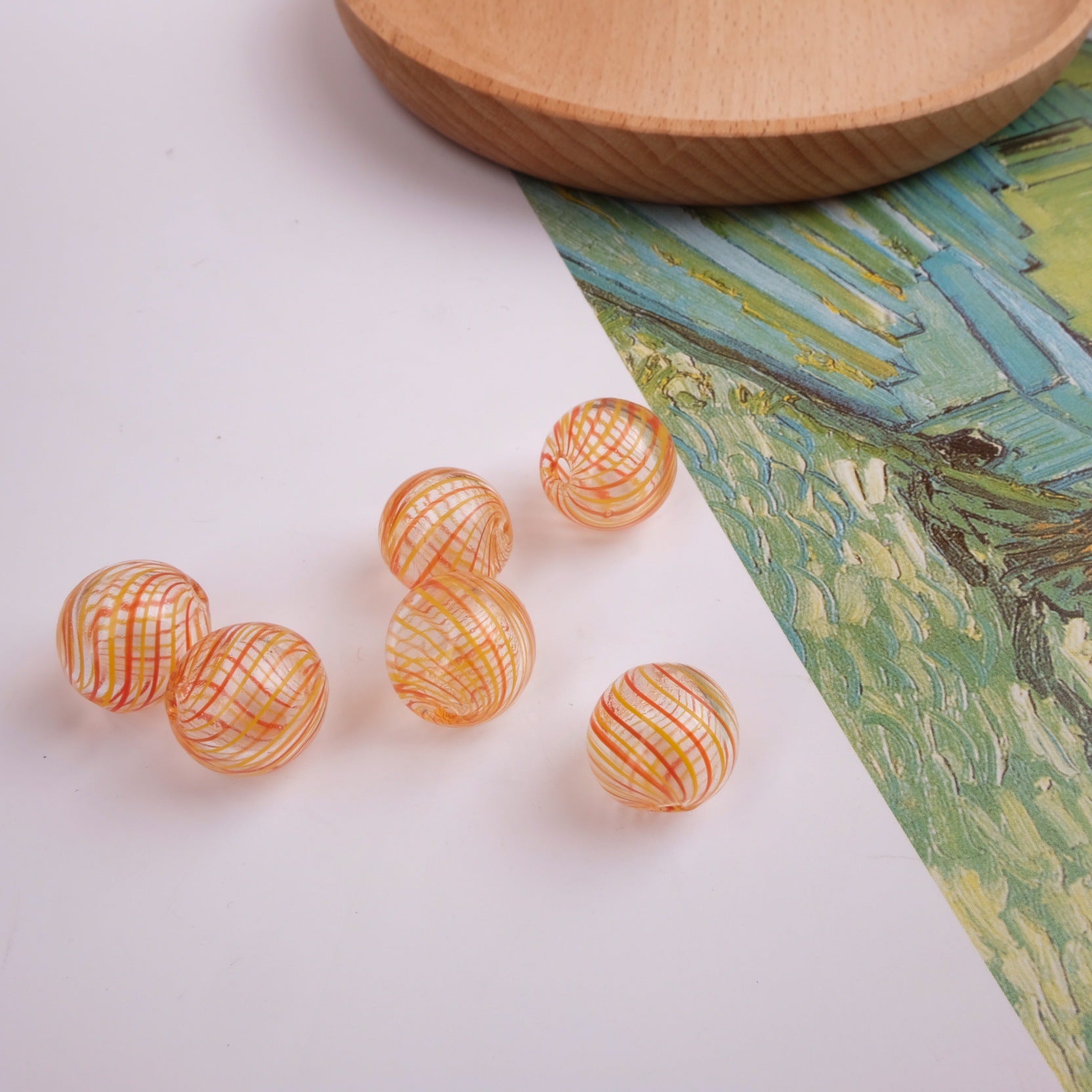 Cuentas de accesorios de joyería DIY de vidrio hueco de 12MM al por mayor