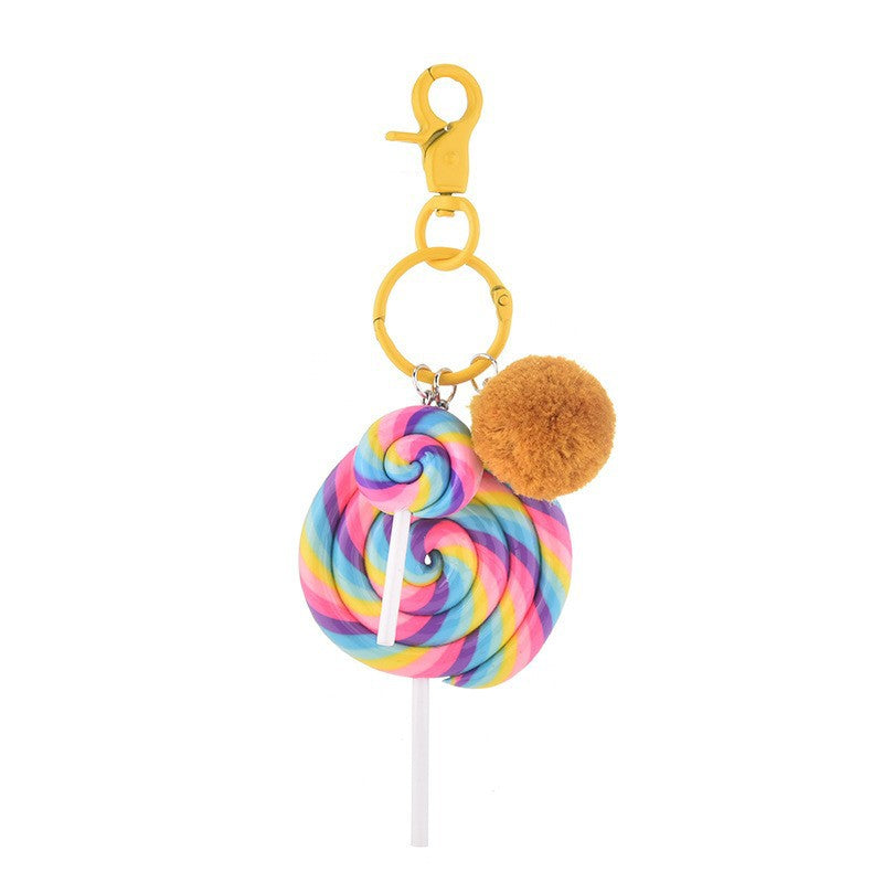 Wholesale Slime Rainbow Lollipop Keychains