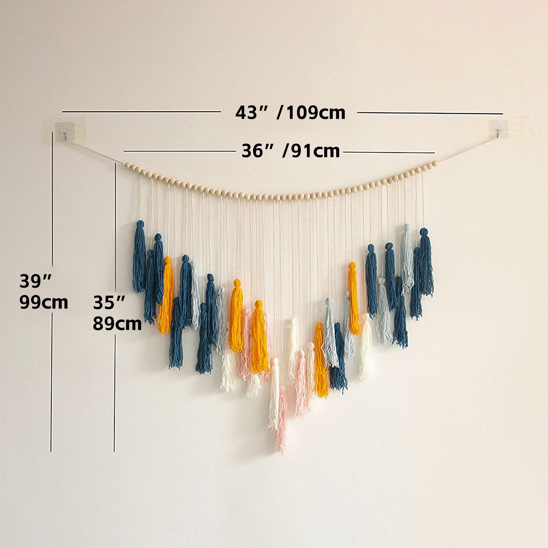 Wholesale Cotton Woven Wooden Beads Tassel Tapestry