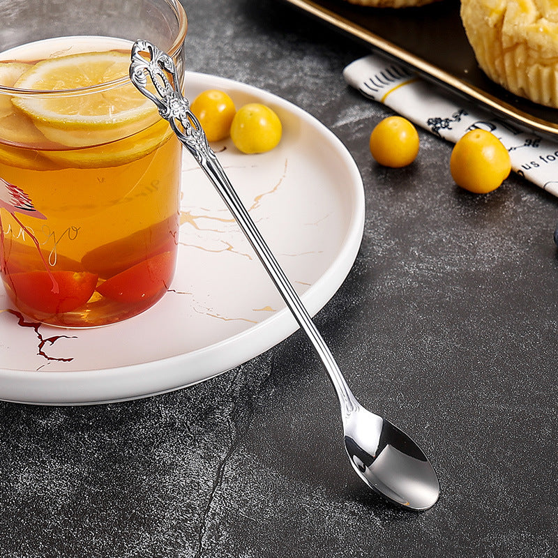 Wholesale Stainless Steel Long Handle Hollow Stirring Spoon