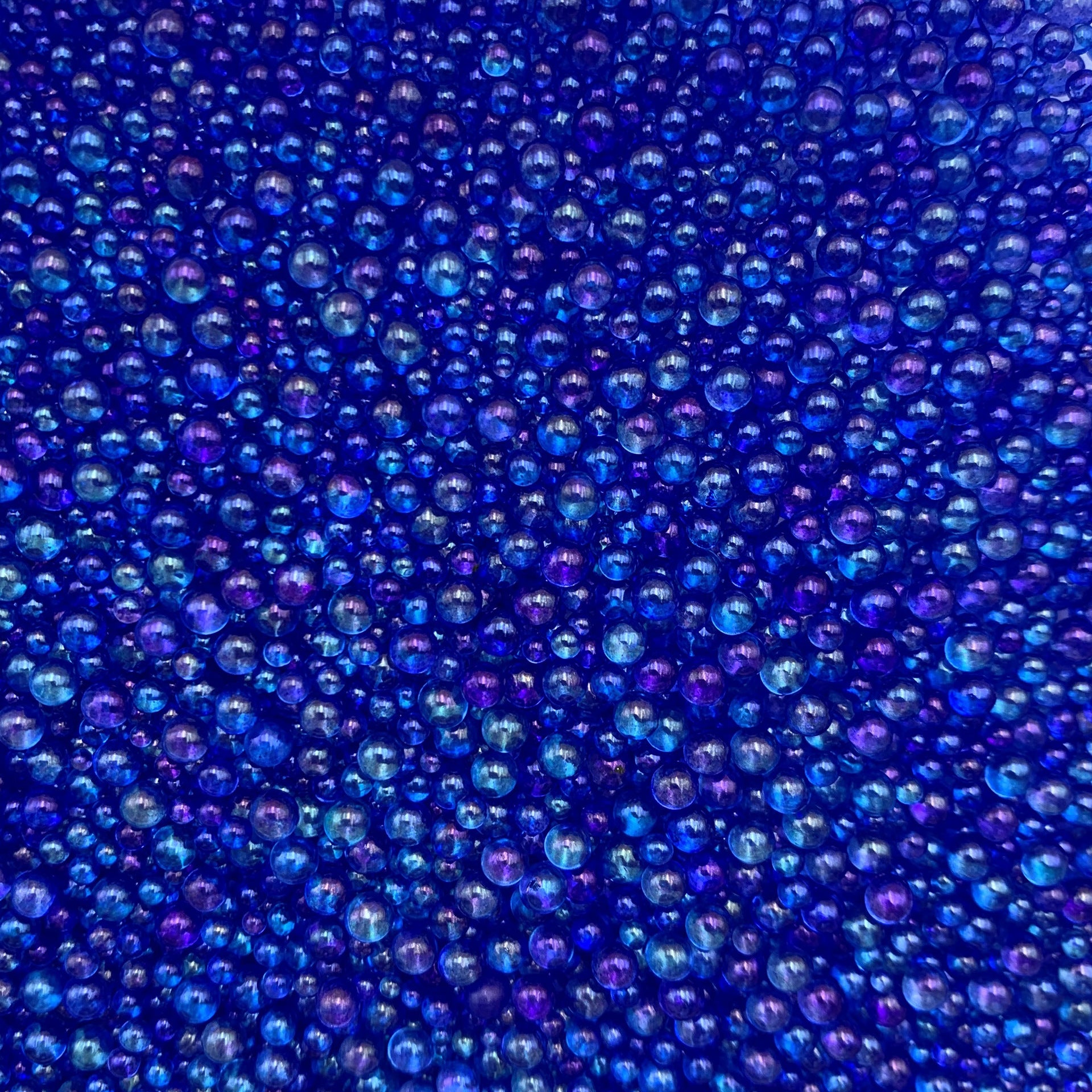 Venta al por mayor 500 g/paquete de perlas de vidrio llenas de color 1-3 MM