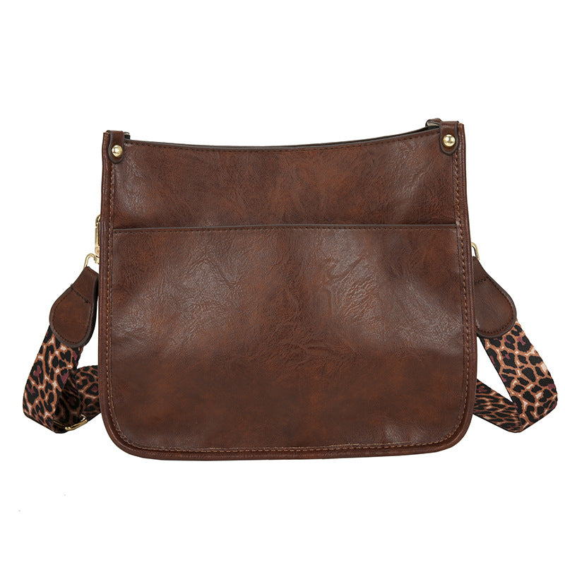 Wholesale Western Style Leopard Pattern Shoulder Strap PU Vintage Tote Bag Single Shoulder Bag Crossbody Bag