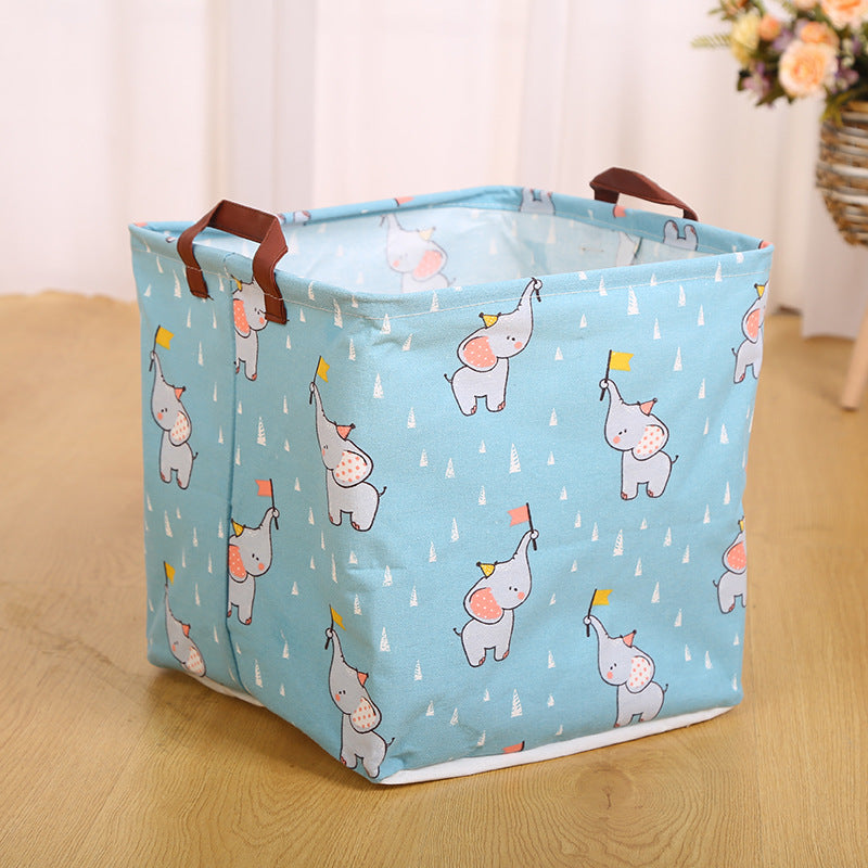 Wholesale Cotton and Linen Cartoon Animal Foldable Dirty Clothes Basket