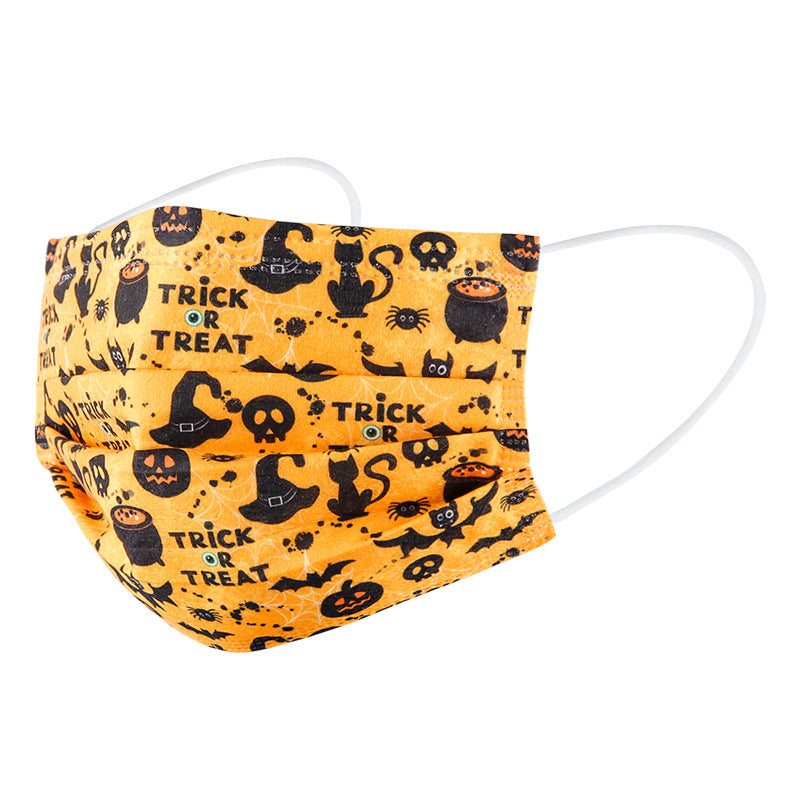 Wholesale 10pcs Halloween Disposable Masks with Meltblown Funny  Non-woven Fabric Face Masks