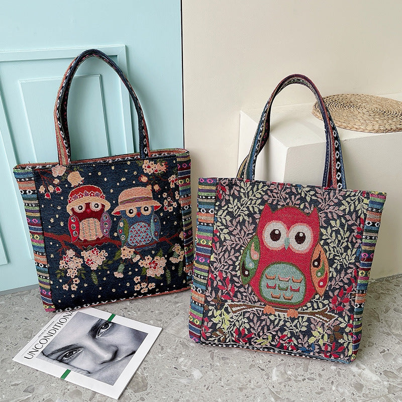 Venta al por mayor Bolso de hombro bordado de estilo étnico de nylon