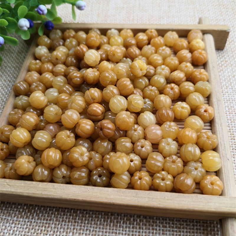 Cuentas De Esmeralda De Calabaza De 10 MM Al Por Mayor