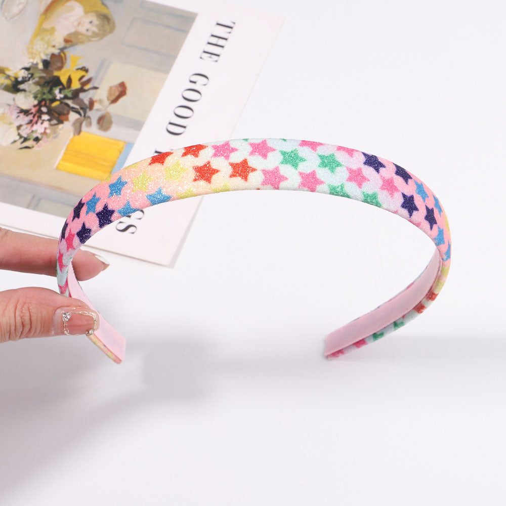 Wholesale Glitter Gradient Color Kids Cloth Headband