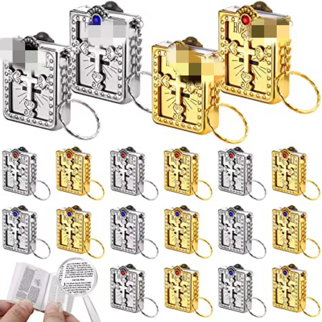 Wholesale Paper Mini Book English Cross Keychains