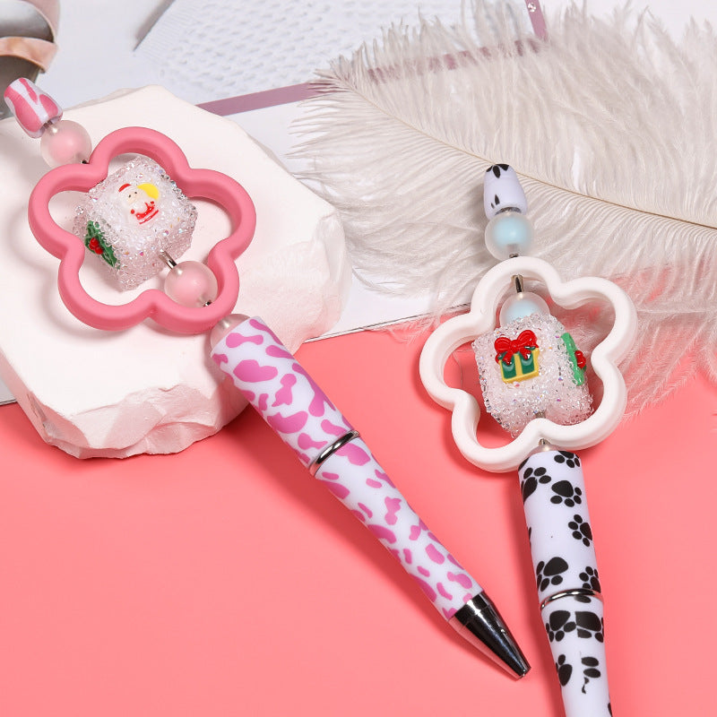 Wholesale 5pcs/pack Christmas DIY Acrylic Rhinestone Sugar Beads Square Beads