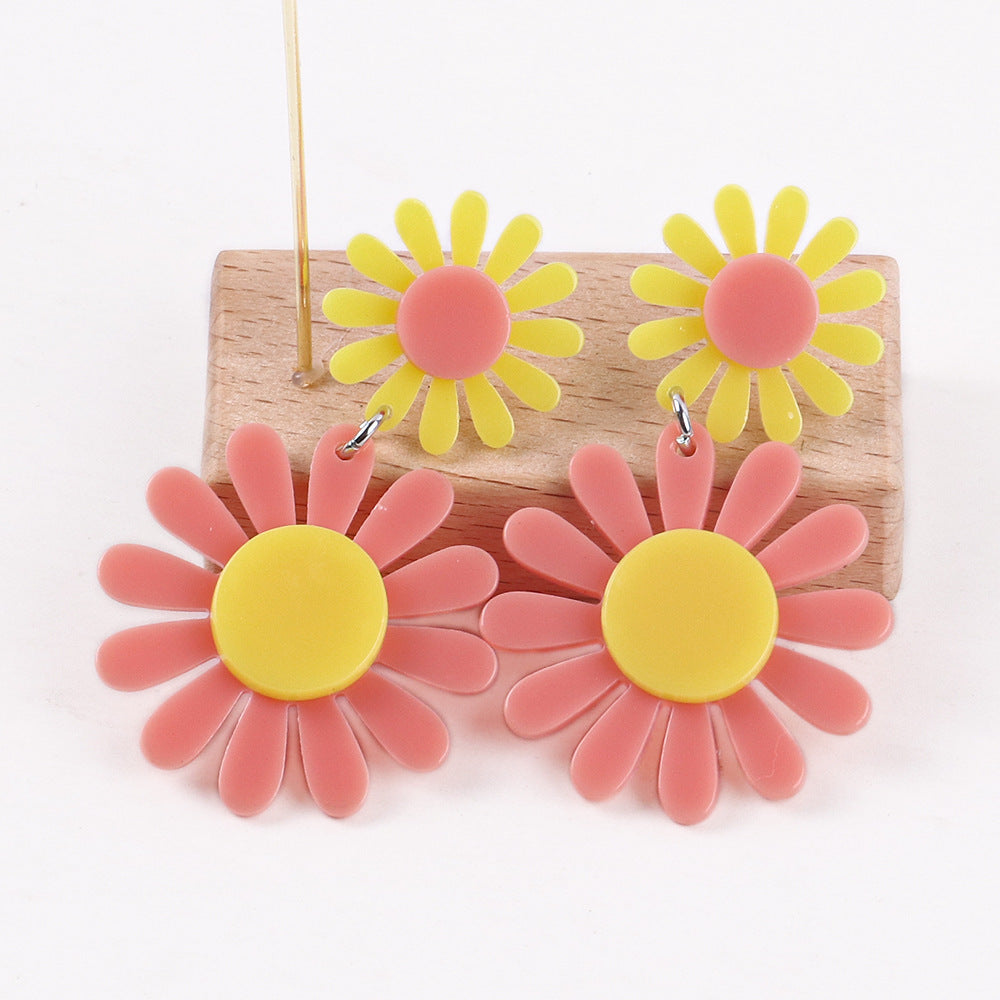 Pendientes acrílicos de margarita bohemia al por mayor
