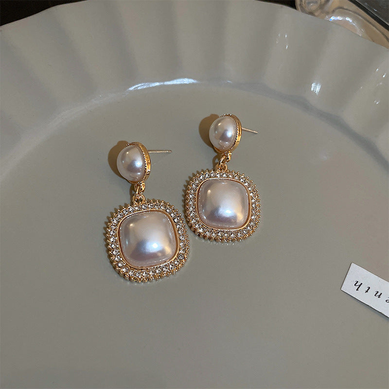 Wholesale 925 Silver Pin Vintage Earrings Pearl