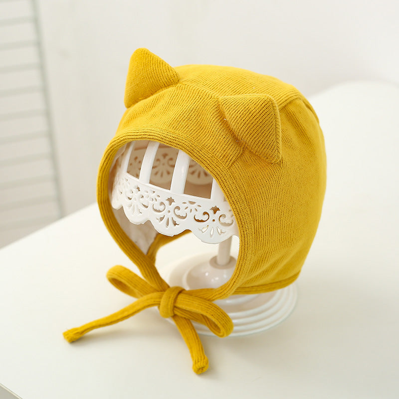 Wholesale Cotton Baby Ear Protector Autumn Winter Boneless Hat