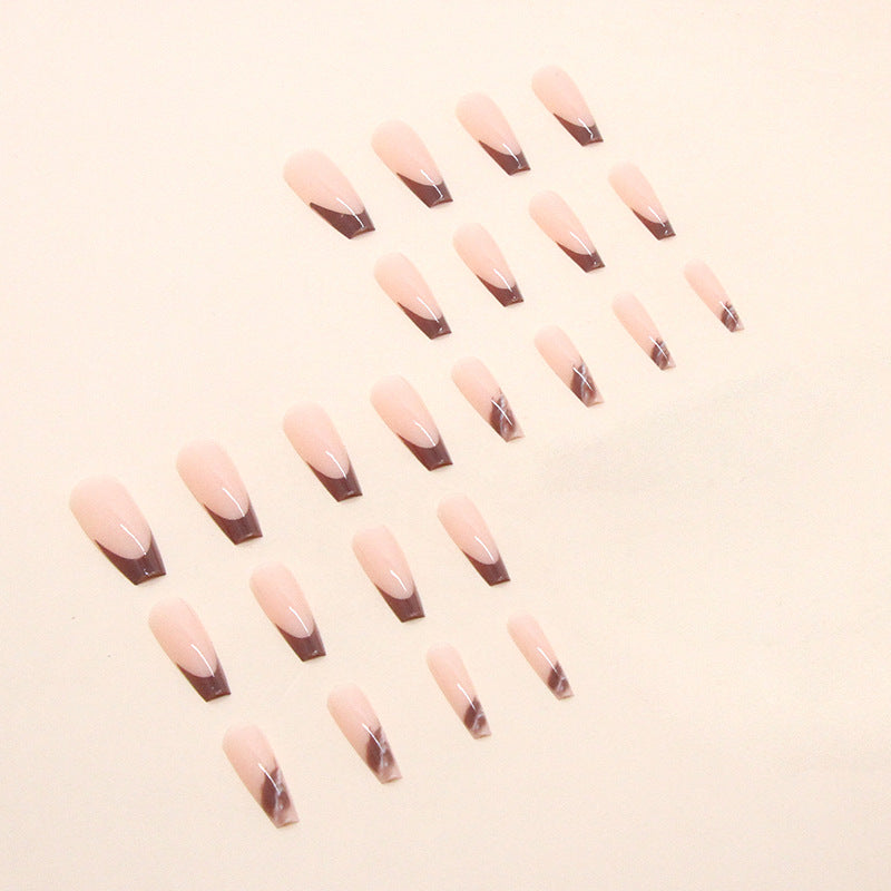 Pegatinas de uñas de resina teñidas con Halo marrón rojo terciopelo al por mayor