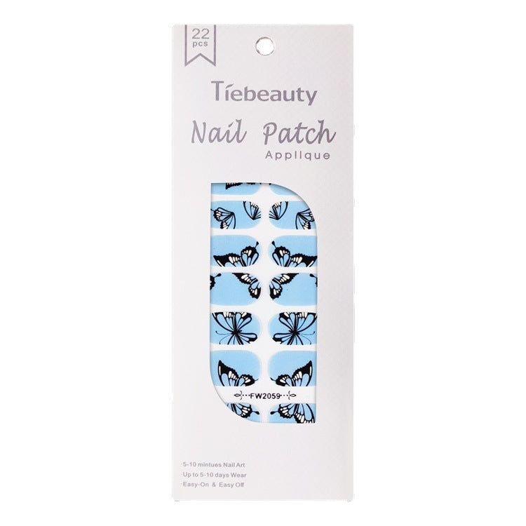 Wholesale Plastic Colorful Flowers Nail Art Stickers