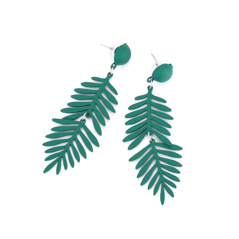 Pendientes De Aleación De Hojas Largas al por mayor
