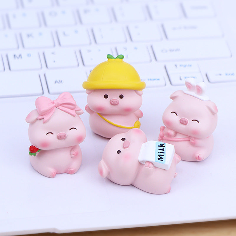 Wholesale of Mini Pig Center Console Car Interior Resin Small Ornaments
