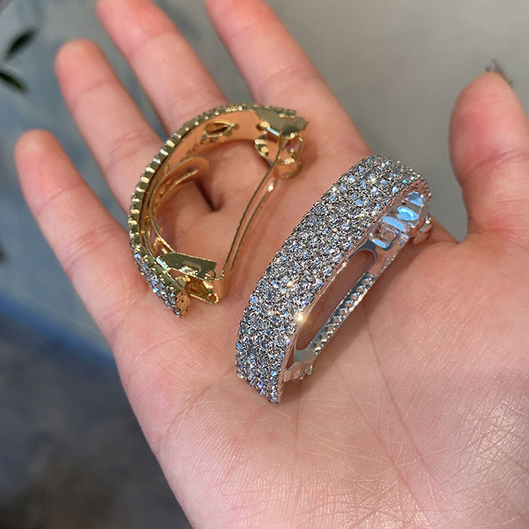 Wholesale Rhinestone Curved Hair Clips