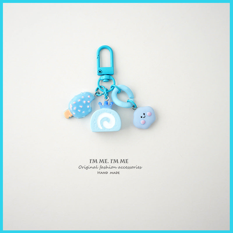 Llavero de rollo suizo de helado de resina al por mayor