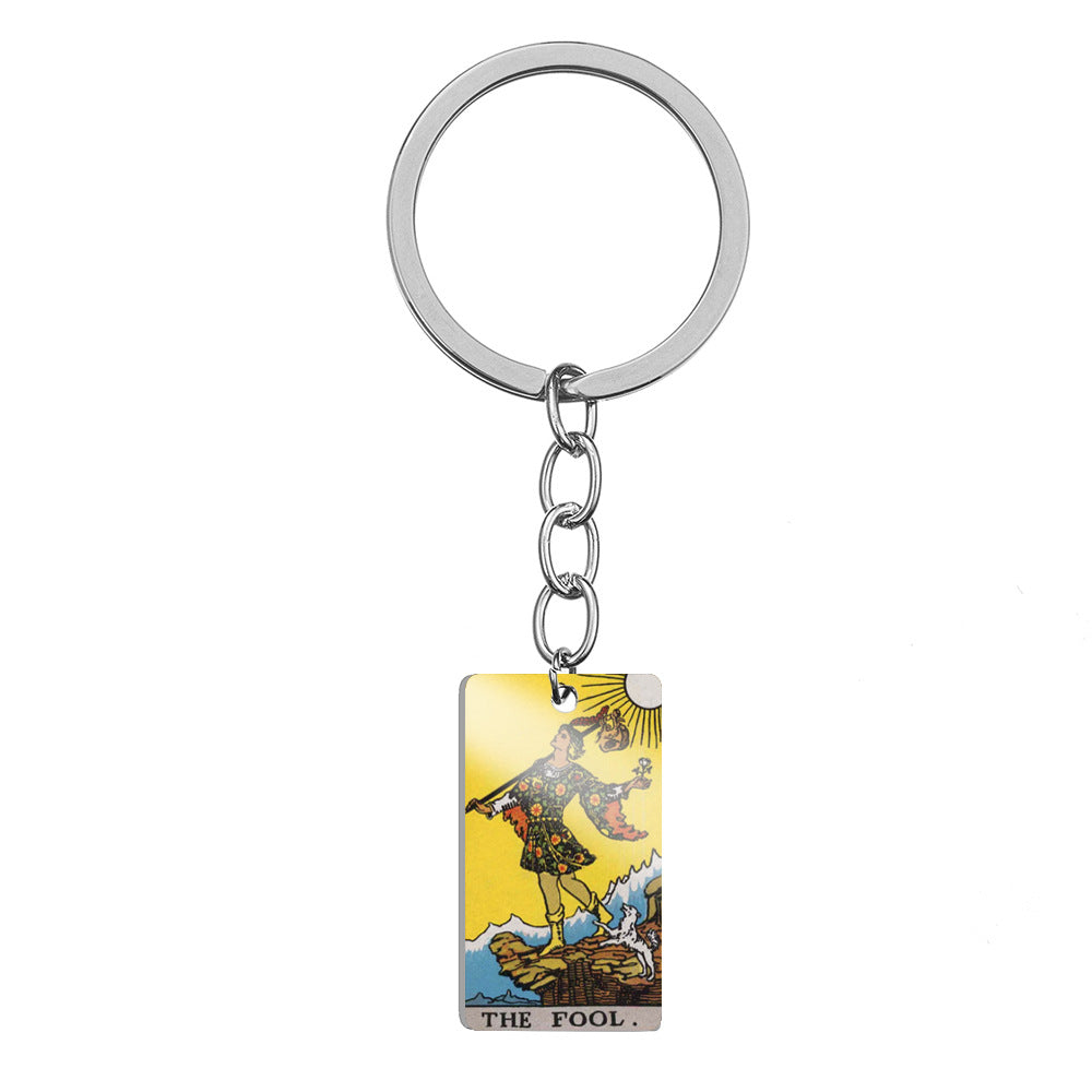 Wholesale Tarot Color Printing Stainless Steel Keychain