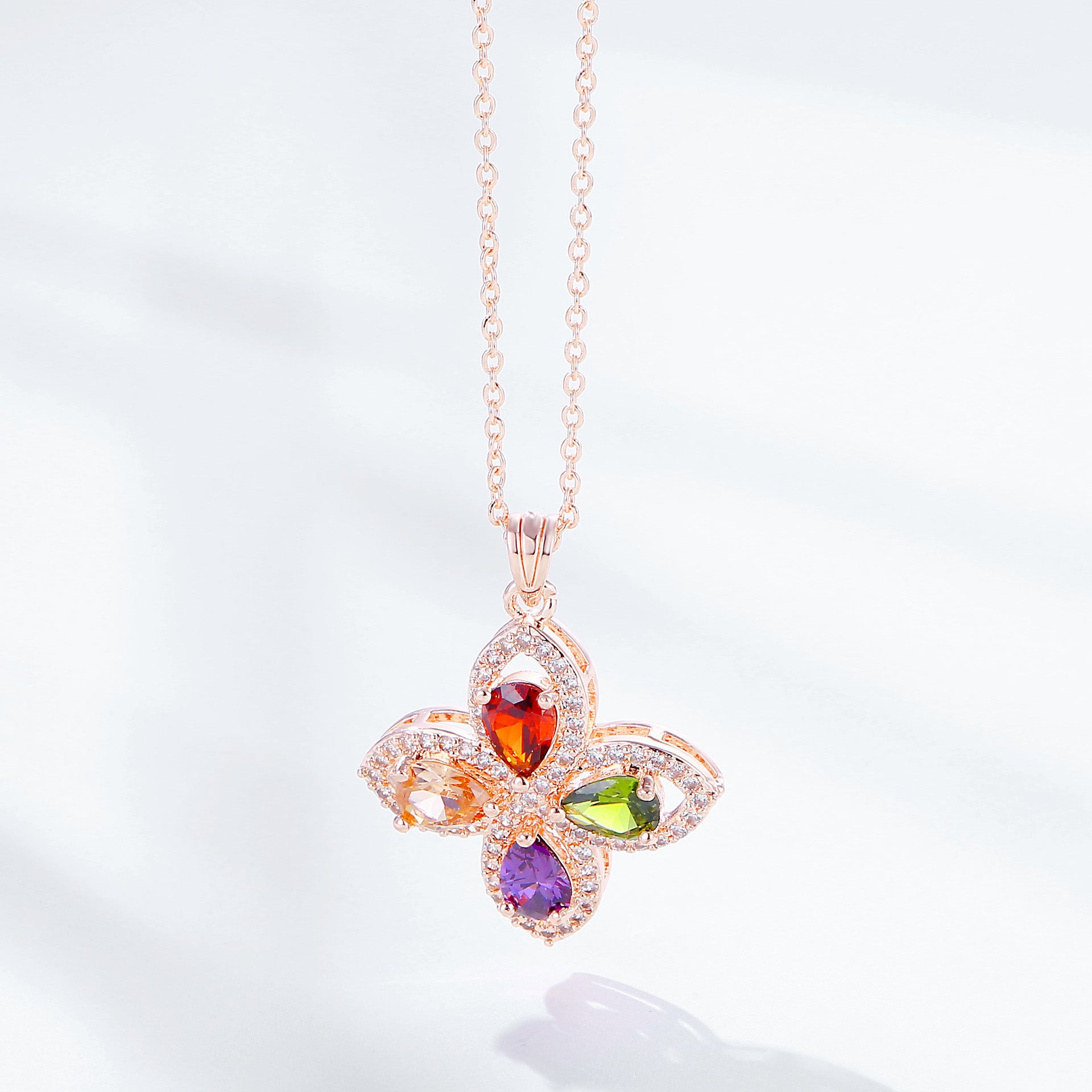 Wholesale Colored Diamond Copper Necklaces