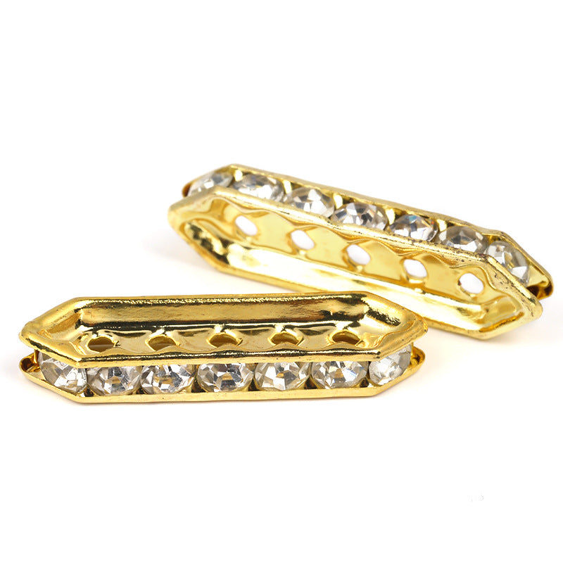 Venta al por mayor 5-17MM Ronda Ondulado 15MM Perlas de Metal 100pcs