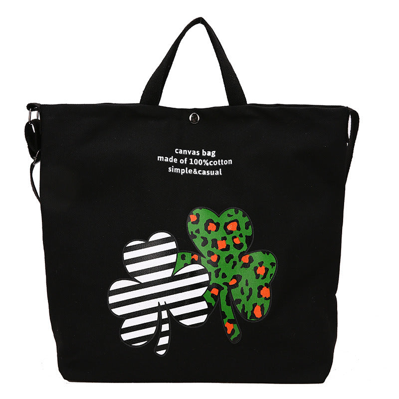 Bolsa De Lona De Trébol De Cuatro Hojas De Gran Capacidad Al Por Mayor