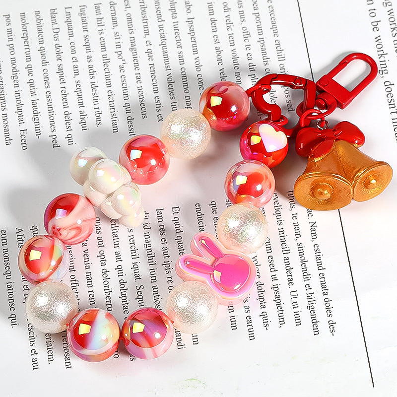 Venta al por mayor 17x24MM 30PCS Cuentas de acrílico de conejito pintado de dos tonos de Pascua