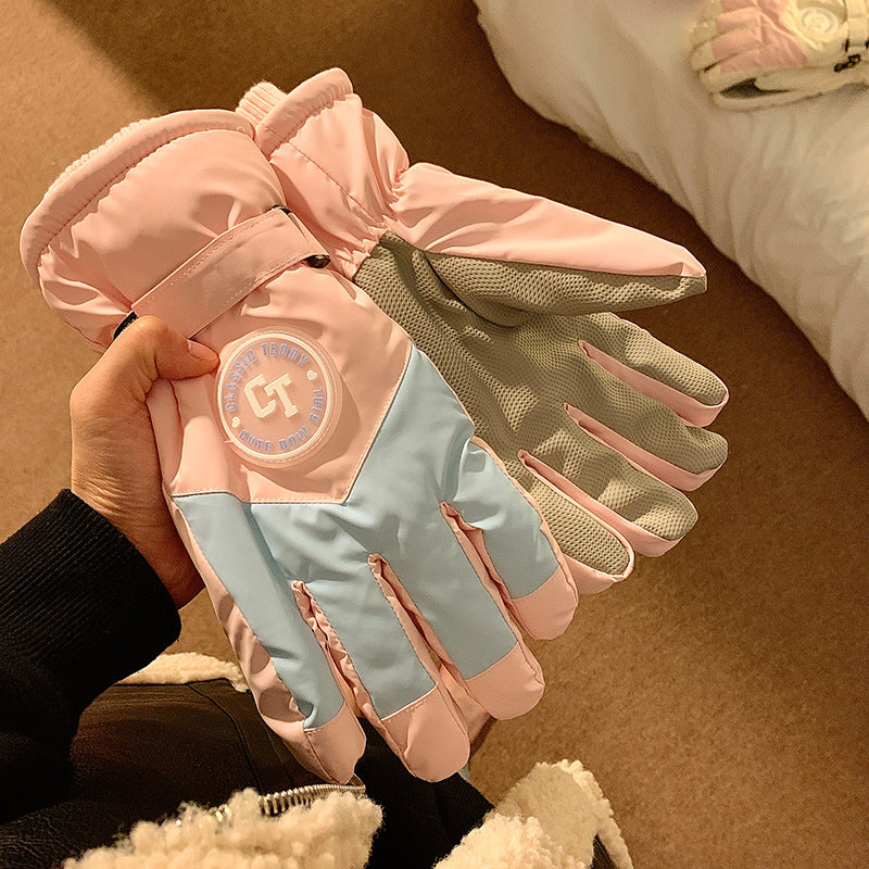Wholesale Plush and Thickened Cycling and Skiing Touch Screen Gloves
