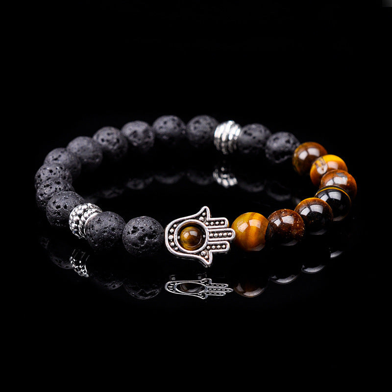 Wholesale Handmade Beaded Volcanic Stone Bracelet