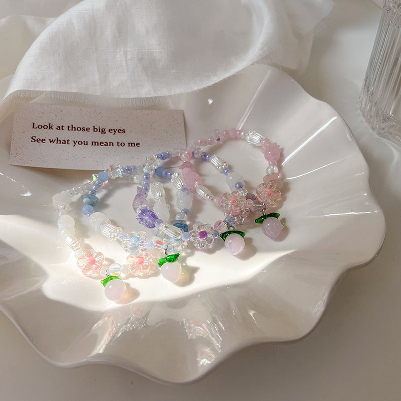 Wholesale Flower Vintage Glass Beaded Bracelet