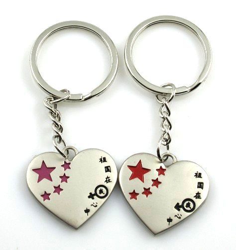 Wholesale Zinc Alloy Lovers Love Key Chains 10PCS