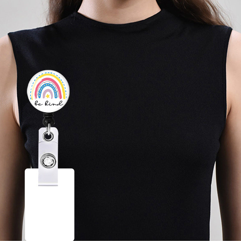 Wholesale Acrylic Rainbow Telescopic Keychain