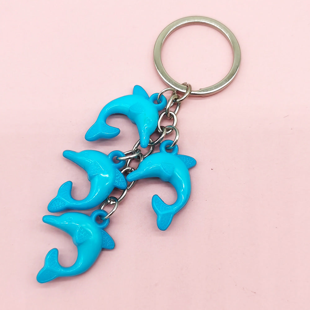 Wholesale Acrylic Dolphin Keychain Small Pendant Beauty Gifts